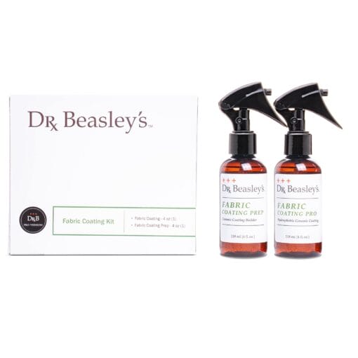 Image of Dr. Beasley's Fabric coating pro kit, which includes one bottle of Fabric Coating Prep, and one bottle of Fabric Coating Pro.