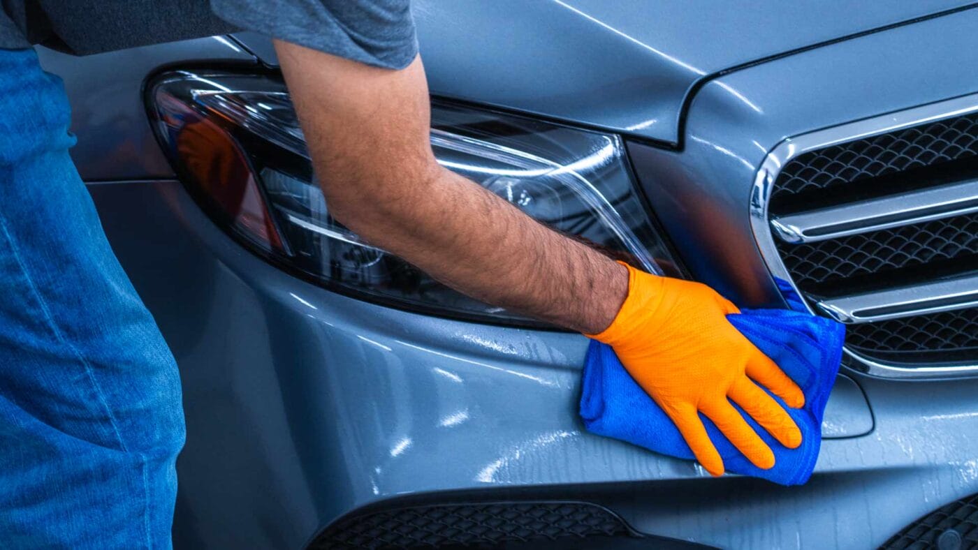 Decontaminating the matte finish paint on a Mercedes
